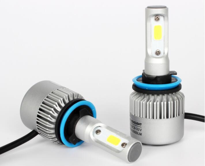S2 H11 COB LED Headlight Bulbs 36W 4000LM