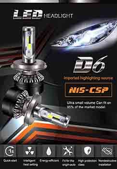 D6 Ultra slim led headlight kit 60W 10000
